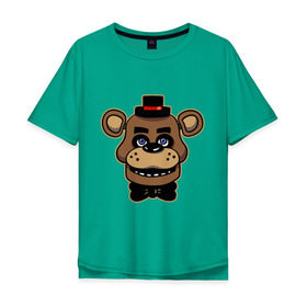 Мужская футболка хлопок Oversize с принтом Five Nights At Freddys в Кировске, 100% хлопок | свободный крой, круглый ворот, “спинка” длиннее передней части | five nights at freddys | fnaf | freddy | игры | медведь | мишка | фнаф | фредди