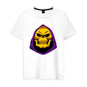 Мужская футболка хлопок с принтом Skeletor в Кировске, 100% хлопок | прямой крой, круглый вырез горловины, длина до линии бедер, слегка спущенное плечо. | he man | skeletor