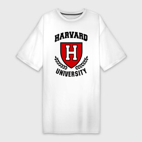 Платье-футболка хлопок с принтом Гарвард в Кировске,  |  | harvard | university | гарвард | институт | студентам | университет