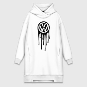 Платье-худи хлопок с принтом Volkswagen в Кировске,  |  | logo | volkswagen | логотип | фольцваген