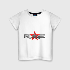 Детская футболка хлопок с принтом R7GE в Кировске, 100% хлопок | круглый вырез горловины, полуприлегающий силуэт, длина до линии бедер | @ | r7ge | youtube | звезда | метал