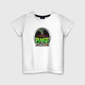 Детская футболка хлопок с принтом Plants vs Zombies в Кировске, 100% хлопок | круглый вырез горловины, полуприлегающий силуэт, длина до линии бедер | растения против зомби
