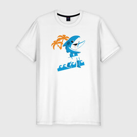 Мужская футболка премиум с принтом Делаю что хочу в Кировске, 92% хлопок, 8% лайкра | приталенный силуэт, круглый вырез ворота, длина до линии бедра, короткий рукав | акула | море