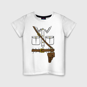 Детская футболка хлопок с принтом Военная форма в Кировске, 100% хлопок | круглый вырез горловины, полуприлегающий силуэт, длина до линии бедер | военная форма | победа | портупея