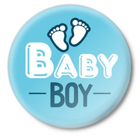 Значок с принтом Boy в Кировске,  металл | круглая форма, металлическая застежка в виде булавки | Тематика изображения на принте: baby shower | boy | беременность | бэби шауэр | для беременных | мальчик | новорожденный | ножки | рождение