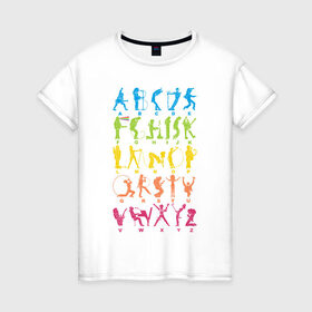 Женская футболка хлопок с принтом Рок алфавит в Кировске, 100% хлопок | прямой крой, круглый вырез горловины, длина до линии бедер, слегка спущенное плечо | kiss | madonna | nirvana | ozzy | rock | алфавит | группы | музыка | рок