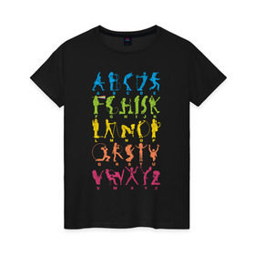 Женская футболка хлопок с принтом Рок алфавит (без расшифровки) в Кировске, 100% хлопок | прямой крой, круглый вырез горловины, длина до линии бедер, слегка спущенное плечо | kiss | nirvana | ozzy | rock | алфавит | группы | рок
