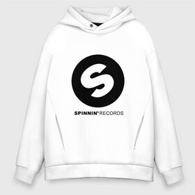 Мужское худи Oversize хлопок с принтом Spinnin records в Кировске, френч-терри — 70% хлопок, 30% полиэстер. Мягкий теплый начес внутри —100% хлопок | боковые карманы, эластичные манжеты и нижняя кромка, капюшон на магнитной кнопке | house | spinnin | spinnin recors