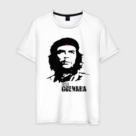 Мужская футболка хлопок с принтом Эрнесто Че гевара в Кировске, 100% хлопок | прямой крой, круглый вырез горловины, длина до линии бедер, слегка спущенное плечо. | che guevara | революционер