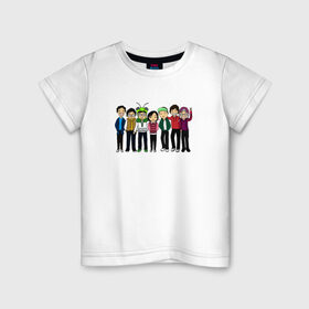 Детская футболка хлопок с принтом Running Man в Кировске, 100% хлопок | круглый вырез горловины, полуприлегающий силуэт, длина до линии бедер | дорама | корейский | корея