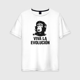 Женская футболка хлопок Oversize с принтом Че Гевара в Кировске, 100% хлопок | свободный крой, круглый ворот, спущенный рукав, длина до линии бедер
 | che gevara | patriot | вождь | звезда | куба | обезяна | политик | чегевара