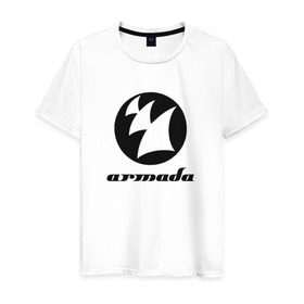 Мужская футболка хлопок с принтом Armada Music в Кировске, 100% хлопок | прямой крой, круглый вырез горловины, длина до линии бедер, слегка спущенное плечо. | armada | armada music labelarmada music | trance