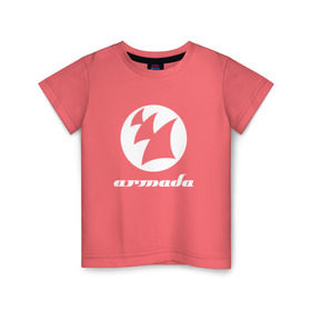 Детская футболка хлопок с принтом Armada Music в Кировске, 100% хлопок | круглый вырез горловины, полуприлегающий силуэт, длина до линии бедер | Тематика изображения на принте: armada music | armada music labelarmada | trance