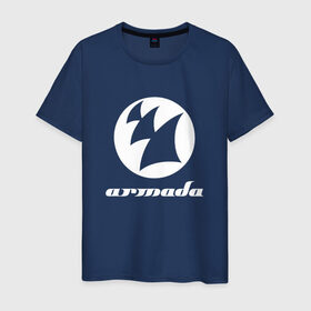 Мужская футболка хлопок с принтом Armada Music в Кировске, 100% хлопок | прямой крой, круглый вырез горловины, длина до линии бедер, слегка спущенное плечо. | armada music | armada music labelarmada | trance