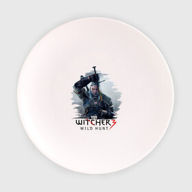Тарелка 3D с принтом The Witcher 3 в Кировске, фарфор | диаметр - 210 мм
диаметр для нанесения принта - 120 мм | ведьмак