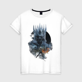 Женская футболка хлопок с принтом The Witcher 3 в Кировске, 100% хлопок | прямой крой, круглый вырез горловины, длина до линии бедер, слегка спущенное плечо | 