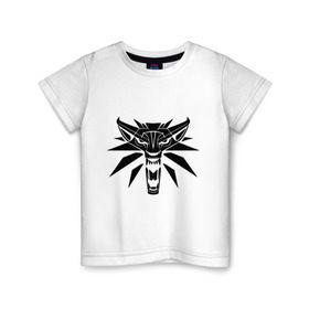 Детская футболка хлопок с принтом The Witcher 3 в Кировске, 100% хлопок | круглый вырез горловины, полуприлегающий силуэт, длина до линии бедер | ведьмак
