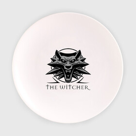 Тарелка с принтом The Witcher 3 в Кировске, фарфор | диаметр - 210 мм
диаметр для нанесения принта - 120 мм | ведьмак