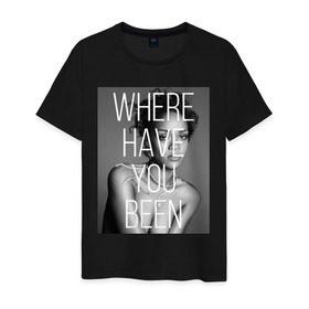 Мужская футболка хлопок с принтом Rihanna в Кировске, 100% хлопок | прямой крой, круглый вырез горловины, длина до линии бедер, слегка спущенное плечо. | badgirl | diamond | rihanna | riri | rnb | риана | рианна