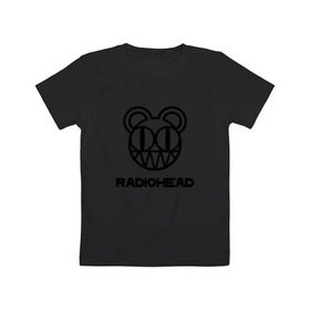 Детская футболка хлопок с принтом Radiohead в Кировске, 100% хлопок | круглый вырез горловины, полуприлегающий силуэт, длина до линии бедер | Тематика изображения на принте: creep | emi | radiohead | rok