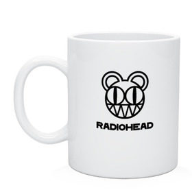 Кружка с принтом Radiohead в Кировске, керамика | объем — 330 мл, диаметр — 80 мм. Принт наносится на бока кружки, можно сделать два разных изображения | Тематика изображения на принте: creep | emi | radiohead | rok