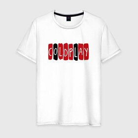 Мужская футболка хлопок с принтом Coldplay в Кировске, 100% хлопок | прямой крой, круглый вырез горловины, длина до линии бедер, слегка спущенное плечо. | 