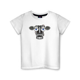 Детская футболка хлопок с принтом Endoskeleton FNAF в Кировске, 100% хлопок | круглый вырез горловины, полуприлегающий силуэт, длина до линии бедер | endoskeleton | fnaf | фнаф