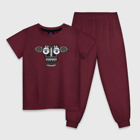 Детская пижама хлопок с принтом Endoskeleton FNAF в Кировске, 100% хлопок |  брюки и футболка прямого кроя, без карманов, на брюках мягкая резинка на поясе и по низу штанин
 | endoskeleton | fnaf | фнаф