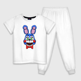 Детская пижама хлопок с принтом Toy Bonnie FNAF в Кировске, 100% хлопок |  брюки и футболка прямого кроя, без карманов, на брюках мягкая резинка на поясе и по низу штанин
 | @ | fnaf | toy bonnie | фнаф