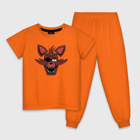 Детская пижама хлопок с принтом Foxy FNAF в Кировске, 100% хлопок |  брюки и футболка прямого кроя, без карманов, на брюках мягкая резинка на поясе и по низу штанин
 | 5 ночей с фредди | fnaf | foxy | фнаф