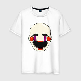Мужская футболка хлопок с принтом Puppet FNAF Марионетка в Кировске, 100% хлопок | прямой крой, круглый вырез горловины, длина до линии бедер, слегка спущенное плечо. | fnaf | puppet | фнаф