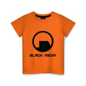 Детская футболка хлопок с принтом Black mesa в Кировске, 100% хлопок | круглый вырез горловины, полуприлегающий силуэт, длина до линии бедер | black mesa | half life | игра | халф лайф