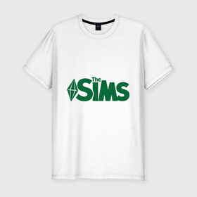 Мужская футболка премиум с принтом Sims в Кировске, 92% хлопок, 8% лайкра | приталенный силуэт, круглый вырез ворота, длина до линии бедра, короткий рукав | sims | игра симс | симс | симс 4