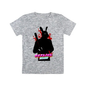 Детская футболка хлопок с принтом Hotline Miami rabbit в Кировске, 100% хлопок | круглый вырез горловины, полуприлегающий силуэт, длина до линии бедер | hotline miami