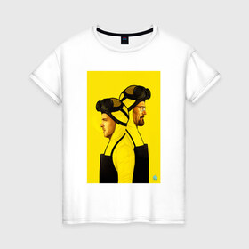 Женская футболка хлопок с принтом Breaking Bad в Кировске, 100% хлопок | прямой крой, круглый вырез горловины, длина до линии бедер, слегка спущенное плечо | 