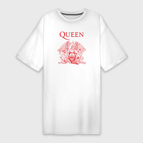 Платье-футболка хлопок с принтом Queen в Кировске,  |  | heavy | queen | квин | меркури | метал | фредди