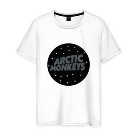Мужская футболка хлопок с принтом Arctic Monkeys в Кировске, 100% хлопок | прямой крой, круглый вырез горловины, длина до линии бедер, слегка спущенное плечо. | arctic monkeys  британская инди рок группаmonkeys | джейм кук