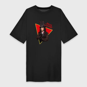 Платье-футболка хлопок с принтом Alice Cooper в Кировске,  |  | Тематика изображения на принте: alice cooper | metal | rock | метал | рок | рок музыка | элис купер