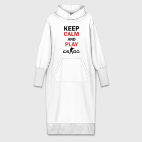 Платье удлиненное хлопок с принтом Keep Calm and play cs:go в Кировске,  |  | calm | cs go | keep | го