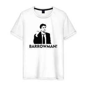 Мужская футболка хлопок с принтом Doctor who: Barrowman! в Кировске, 100% хлопок | прямой крой, круглый вырез горловины, длина до линии бедер, слегка спущенное плечо. | Тематика изображения на принте: doctor who: barrowman доктор кто десятый тен