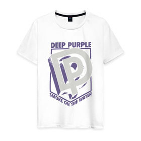 Мужская футболка хлопок с принтом Deep Purple в Кировске, 100% хлопок | прямой крой, круглый вырез горловины, длина до линии бедер, слегка спущенное плечо. | Тематика изображения на принте: deep | deep purple | metal | purple | rock | trash metal | дип перпл | метал | металл | рок