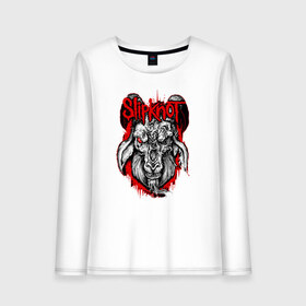 Женский лонгслив хлопок с принтом Slipknot goat в Кировске, 100% хлопок |  | metall | punk | slipknot | метал | панк рок | слипнот