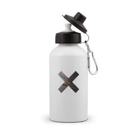 Бутылка спортивная с принтом логотип the xx в Кировске, металл | емкость — 500 мл, в комплекте две пластиковые крышки и карабин для крепления | Тематика изображения на принте: @