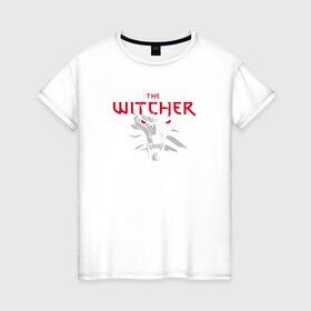 Женская футболка хлопок с принтом The Witcher 3 в Кировске, 100% хлопок | прямой крой, круглый вырез горловины, длина до линии бедер, слегка спущенное плечо | the witcher | the witcher 3 | компьютерные игры