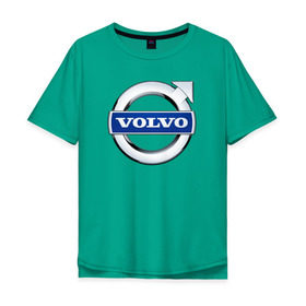 Мужская футболка хлопок Oversize с принтом Volvo в Кировске, 100% хлопок | свободный крой, круглый ворот, “спинка” длиннее передней части | volvo | volvoлоготип | грузовик