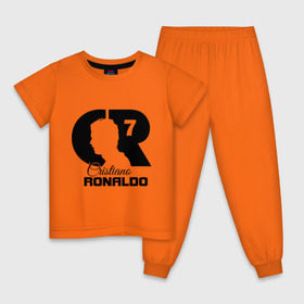 Детская пижама хлопок с принтом Ronaldo в Кировске, 100% хлопок |  брюки и футболка прямого кроя, без карманов, на брюках мягкая резинка на поясе и по низу штанин
 | cristiano | real madrid | ronaldo | кристиано роналдо | криштиану | криштиану роналду | реал мадрид | роналду | рональдо | спорт | футбол