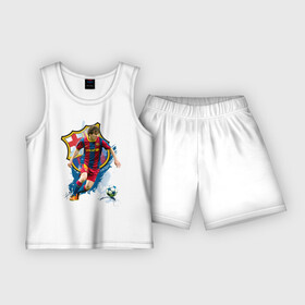 Детская пижама с шортами хлопок с принтом Messi в Кировске,  |  | месси