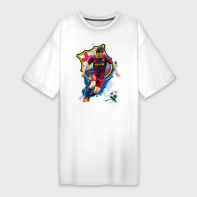 Платье-футболка хлопок с принтом Messi в Кировске,  |  | месси