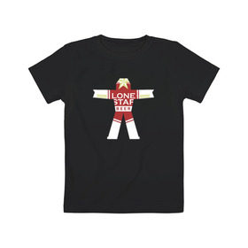 Детская футболка хлопок с принтом Lone star, True detective в Кировске, 100% хлопок | круглый вырез горловины, полуприлегающий силуэт, длина до линии бедер | настоящий детектив