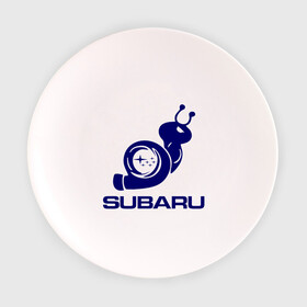 Тарелка 3D с принтом Subaru в Кировске, фарфор | диаметр - 210 мм
диаметр для нанесения принта - 120 мм | subaru | авто | субарик | субару | турбина | улитка